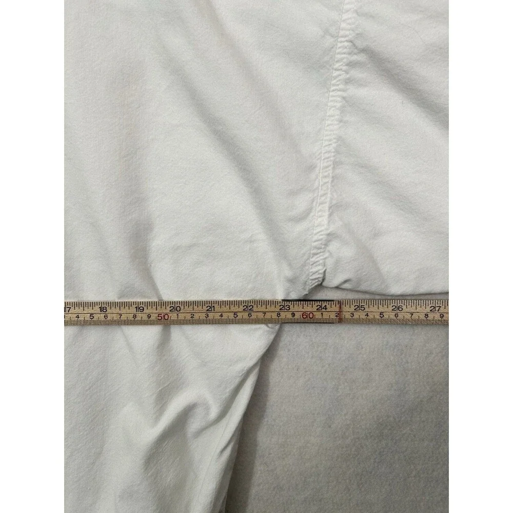 Vintage 90s L Wilson Burnaby Centennial White Button Pullover Long Sleeve Shirt